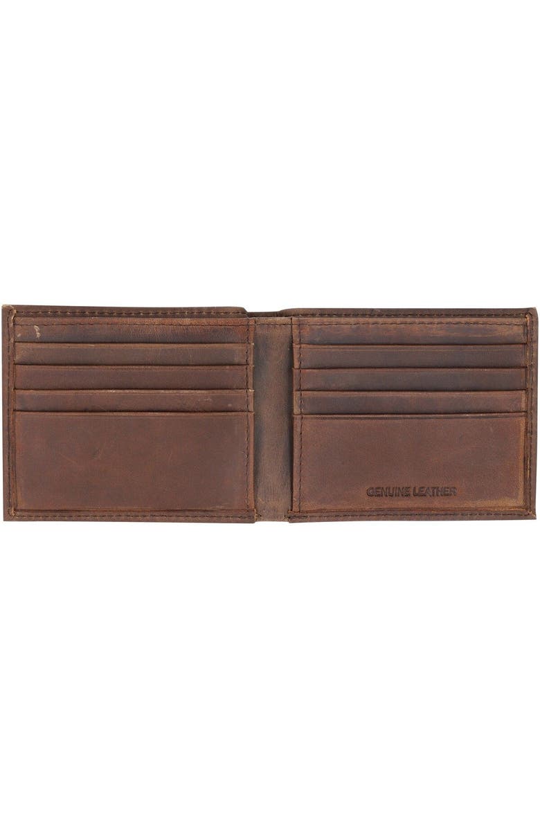 Evergreen Enterprises Brown Baltimore Ravens Bifold Leather Wallet, Alternate, color, 