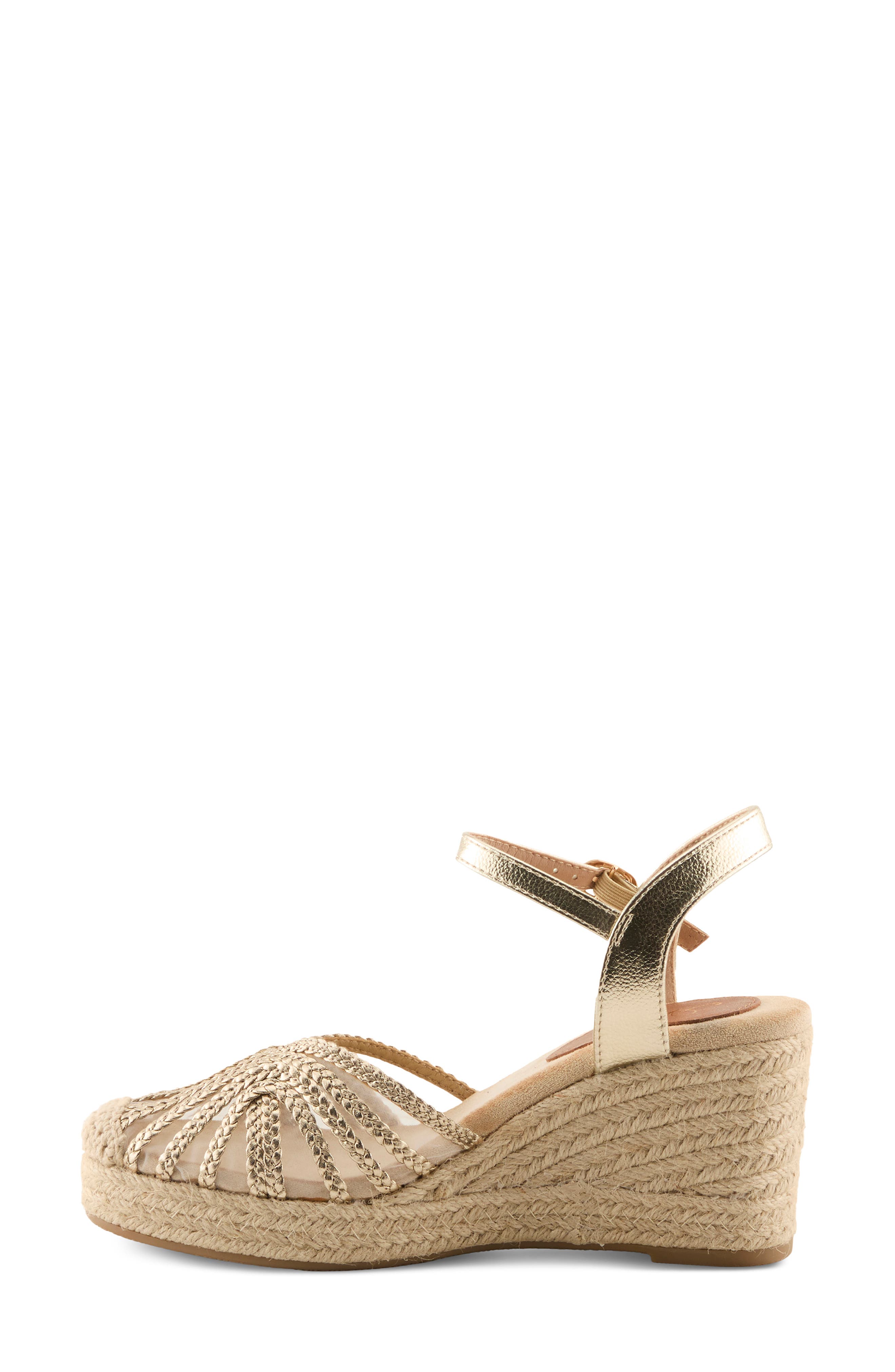 Espalli Espadrille Wedge, Alternate, color, GOLD
