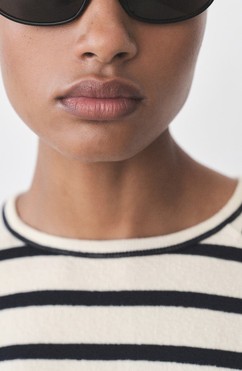 MANGO Stripe Cotton Sweatshirt, Alternate, color, 