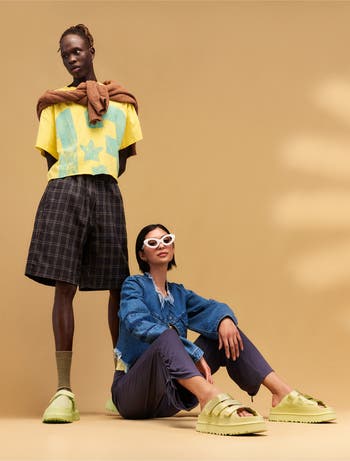 Goldenglow Platform Slide Sandal