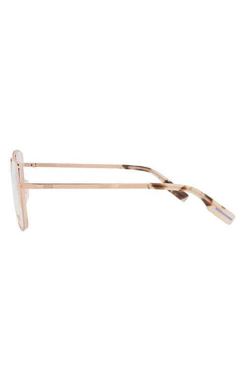 Alexander Mcqueen Mcqueen 52mm Square Optical Glasses In Gold Gold Transparent