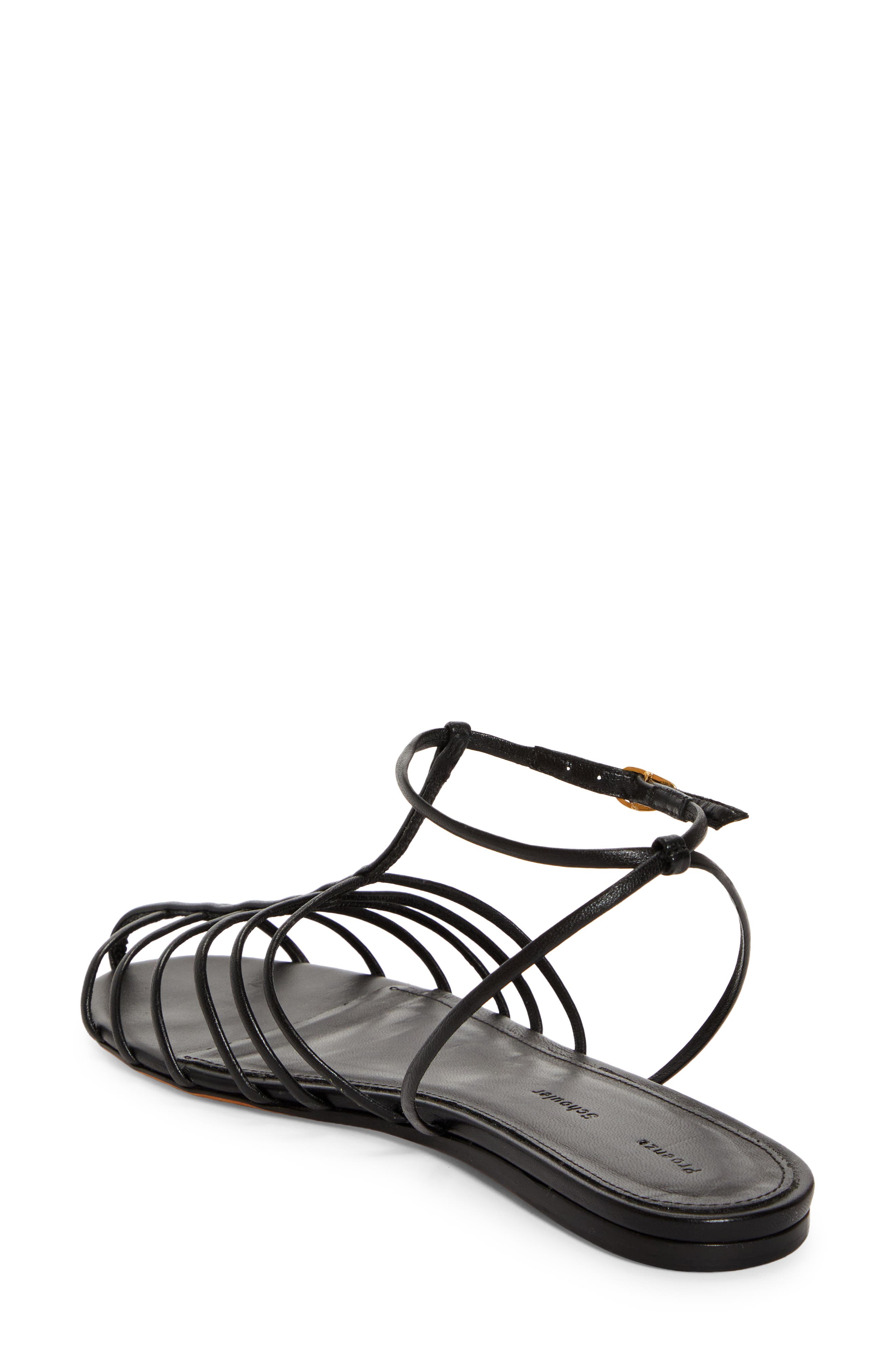 Tee Cage Sandal, Alternate, color, 001 BLACK