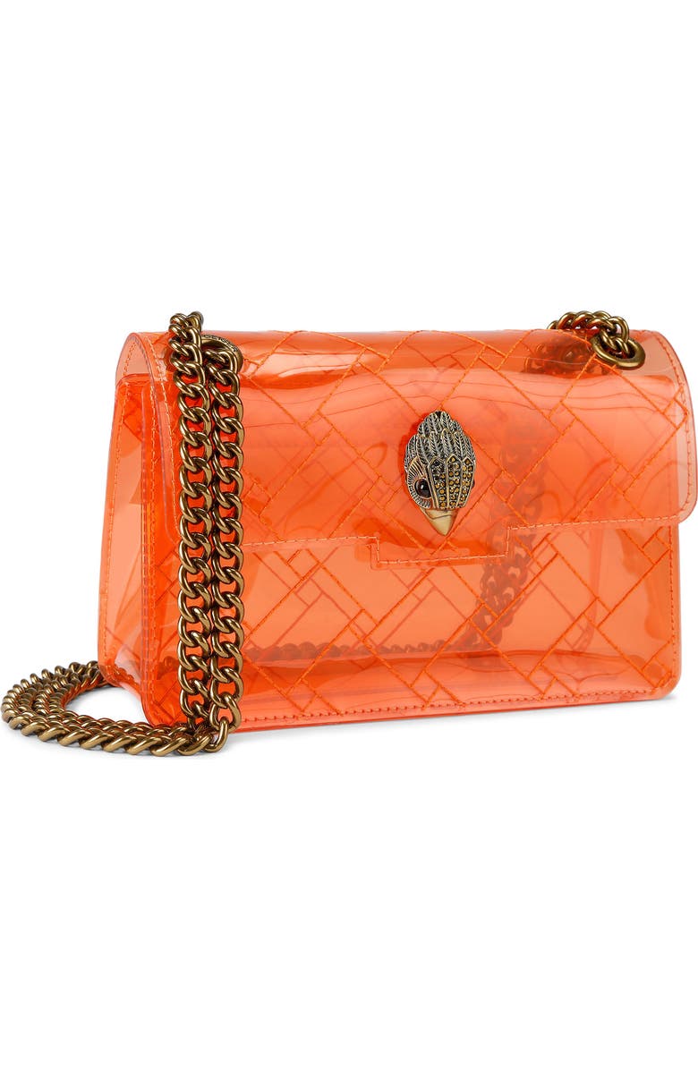 Kurt Geiger London Mini Kensington Vinyl Crossbody Bag, Alternate, color, Orange