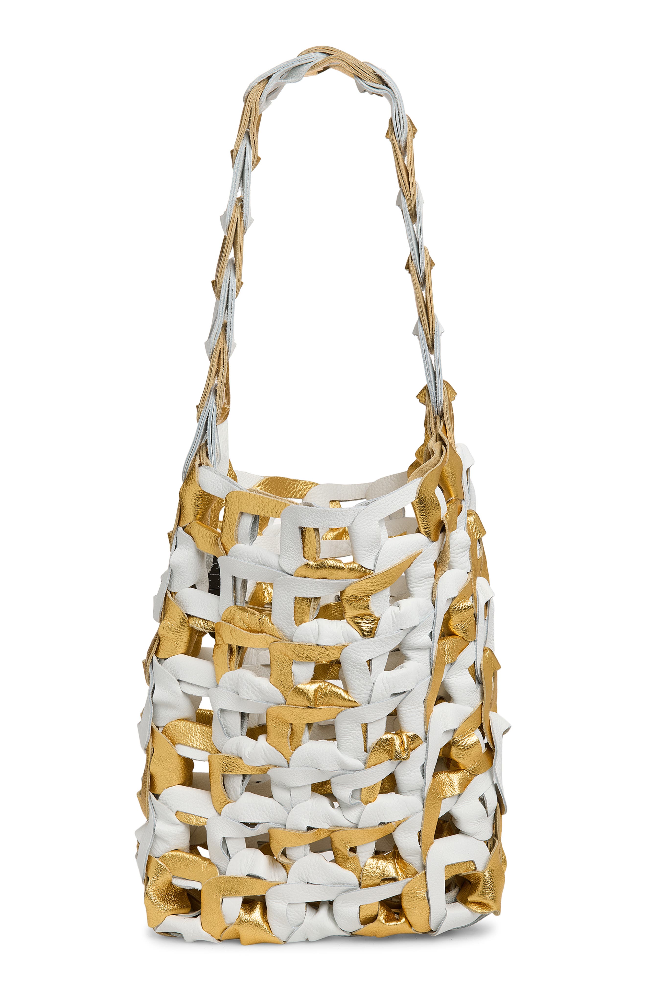 Medium Links Leather Tote, Alternate, color, LUNAR