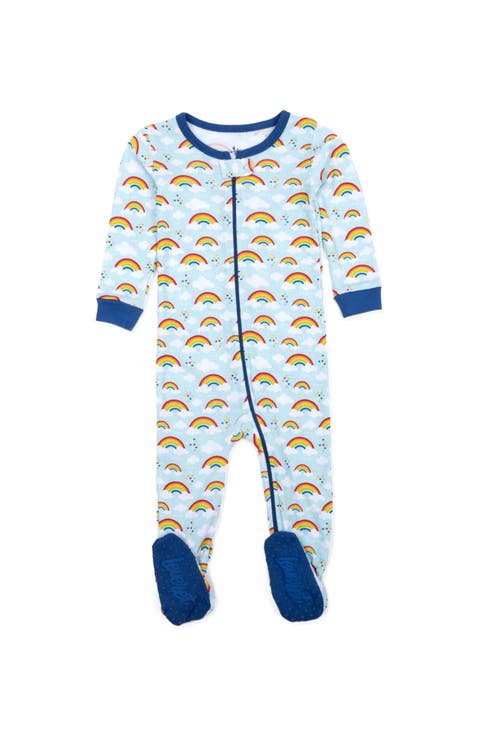 Footed Printed Cotton Matching Family Pajamas, Coordinated Prints (Baby)