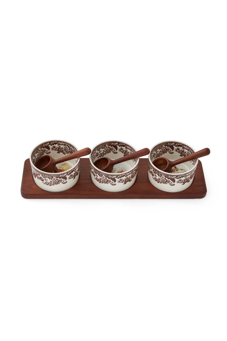 Woodland 7 Piece Condiment Set, Alternate, color, Brown
