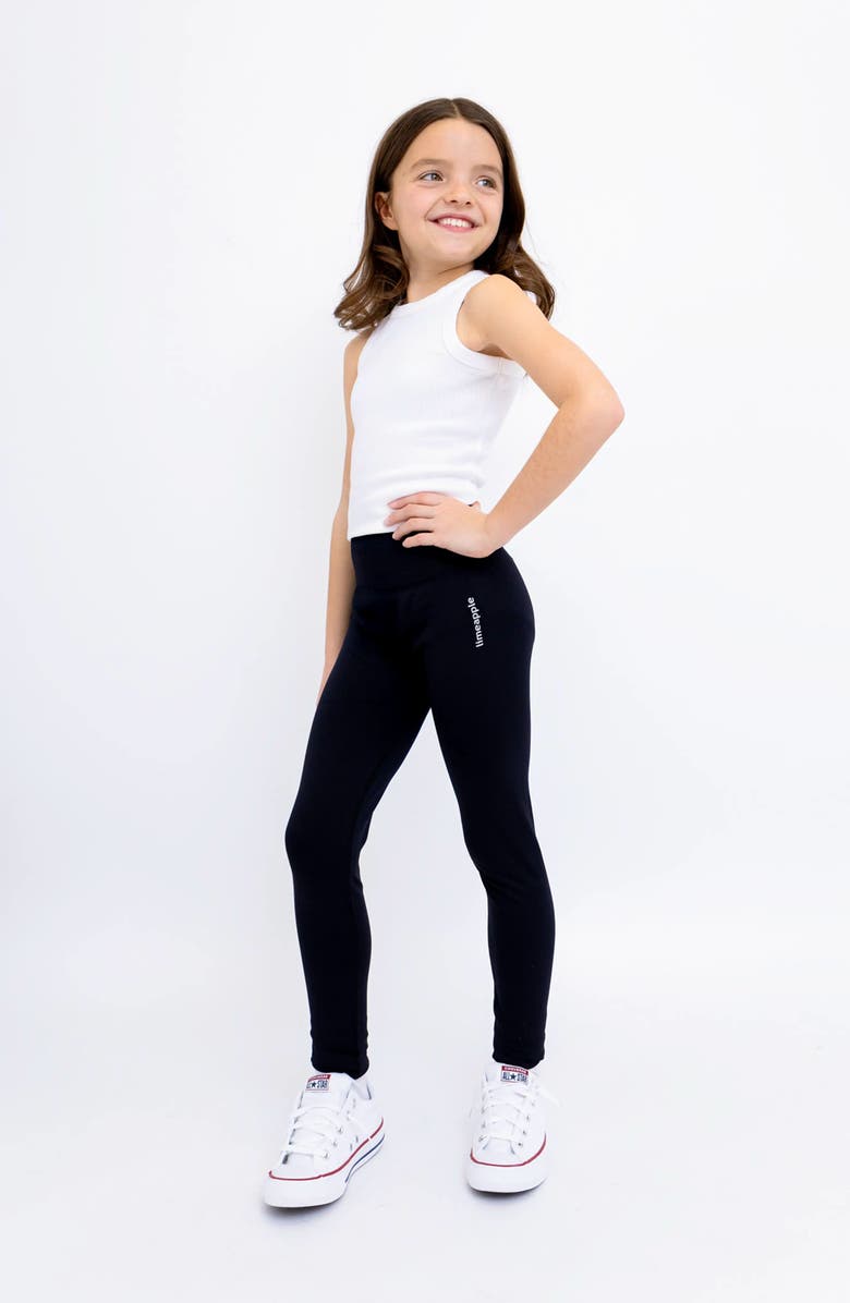 Limeapple Seamless Activewear Leggings Big Kid, Main, color, Black