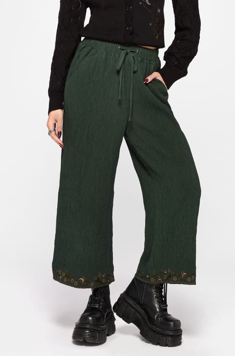 Elio Crinkle Embroidered Culotte