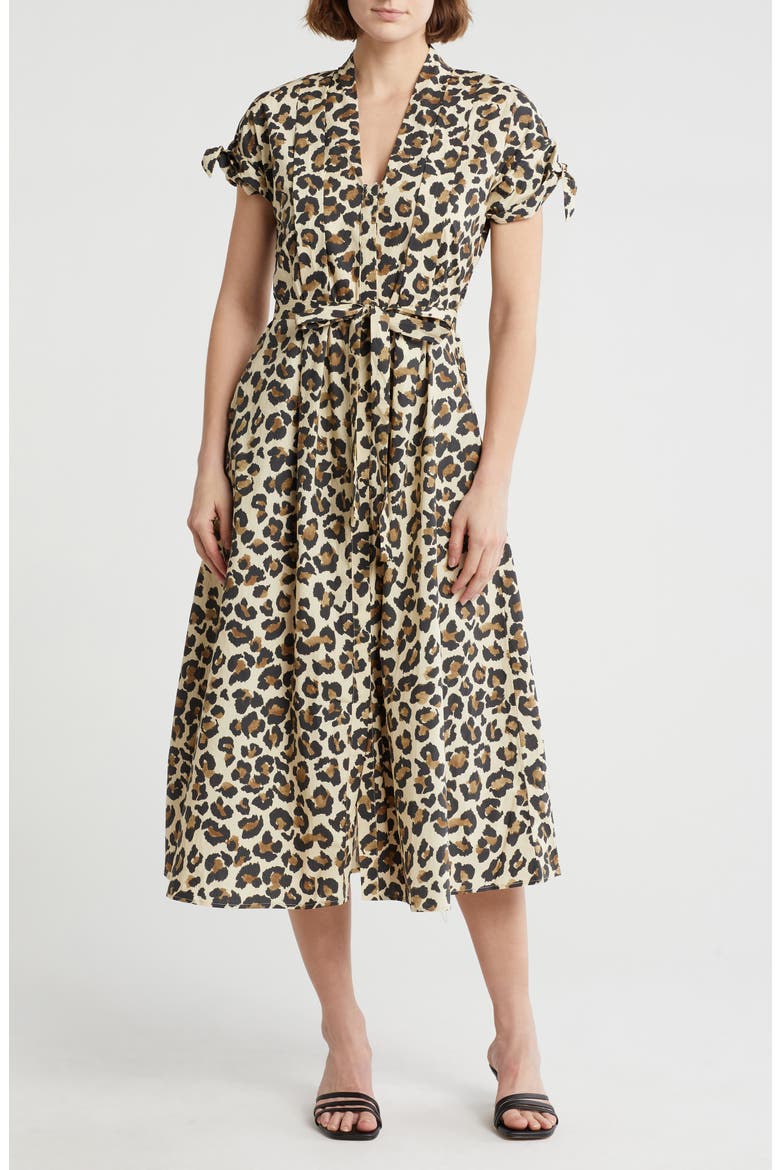 women leopard dress Print Cotton Or leave measurements on order of not sure* Fit and Flare Leopard Print