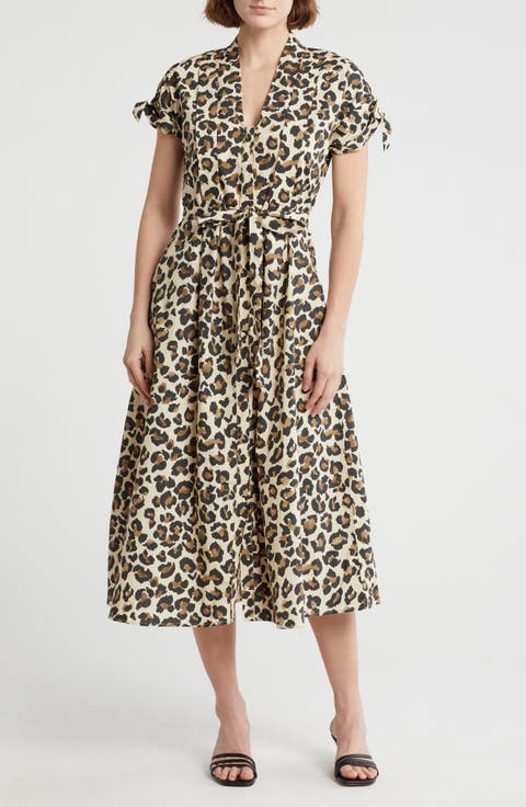 Fit and Flare Leopard Print Dress