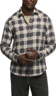 Lucky Brand Mesa Plaid Long Sleeve Western Shirt