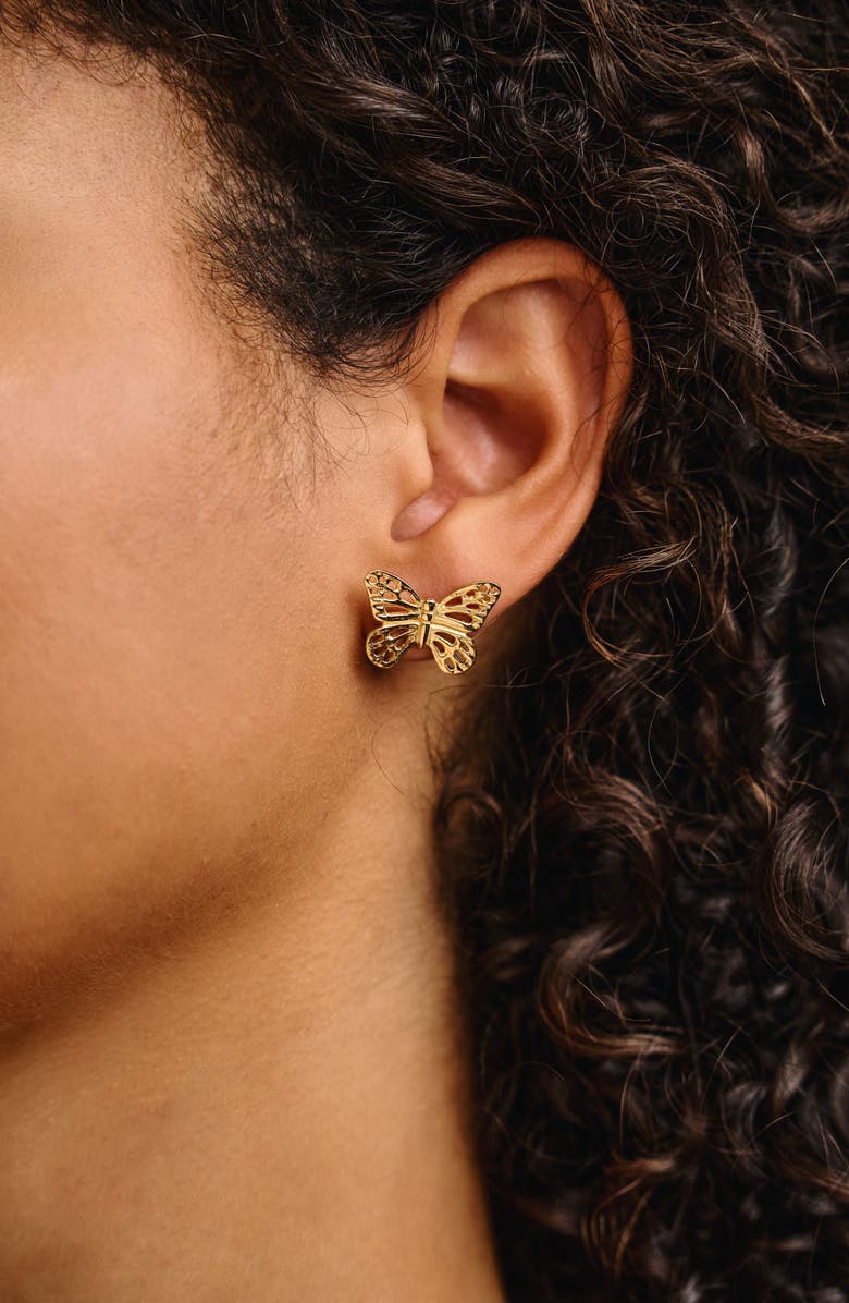 Kiara by Ki-ele Taylor Butterfly Stud Earrings, Alternate, color, 