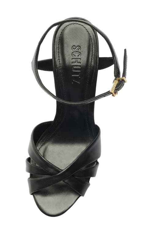 SCHUTZ SCHUTZ KEEFA ANKLE STRAP WEDGE SANDAL