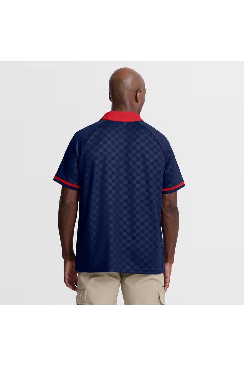 Men's Fanatics  Navy Boston Red Sox Homerun Raglan V-Neck Polo, Alternate, color, Navy