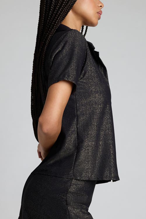 Negative Underwear Disco Short Sleeve Top In Black