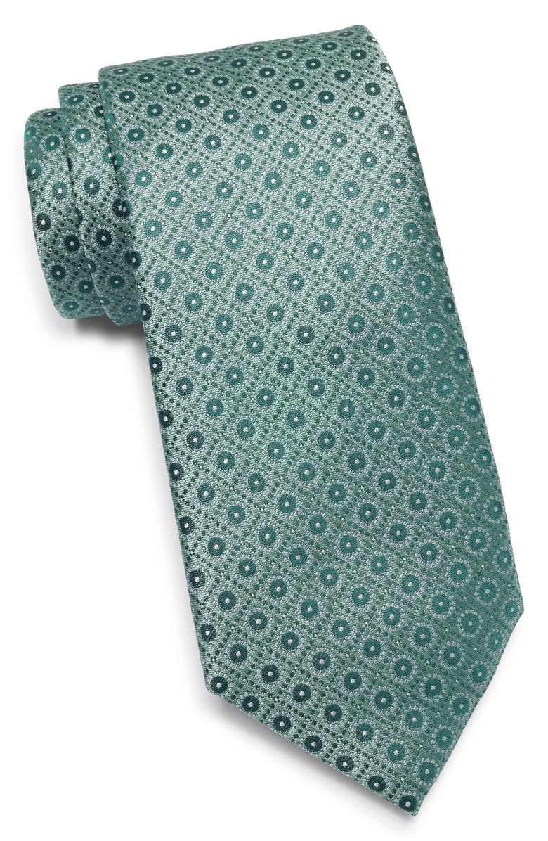 Michael Kors Rasa Dot Print Tie, Main, color, Green