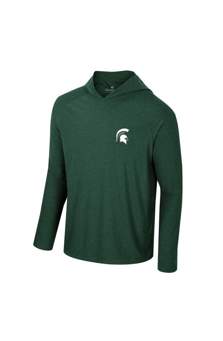 COLOSSEUM Men's Colosseum Green Michigan State Spartans Cloud Jersey Raglan Long Sleeve Hoodie T-Shirt, Alternate, color, 