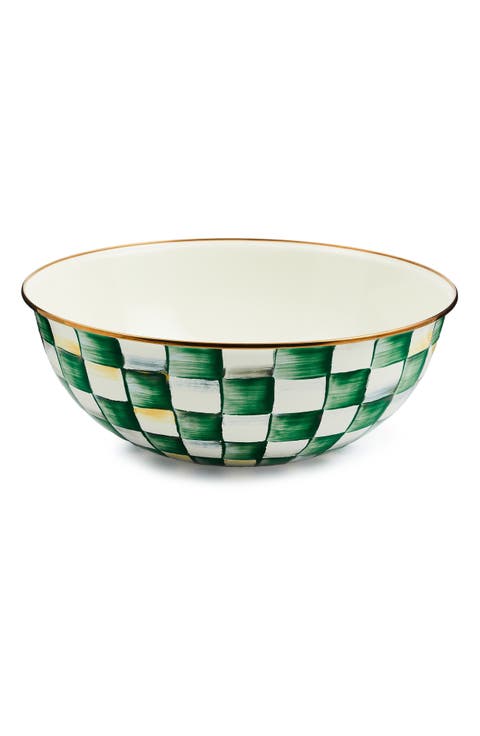 Emerald Check Extra Large Everyday Bowl