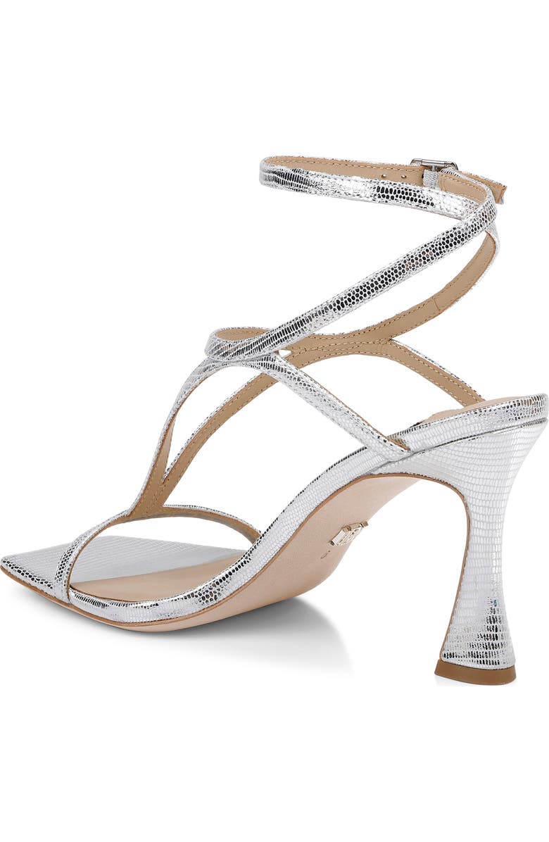 Badgley Mischka Collection Gianni Ankle Strap Sandal, Alternate, color, Silver Lizard