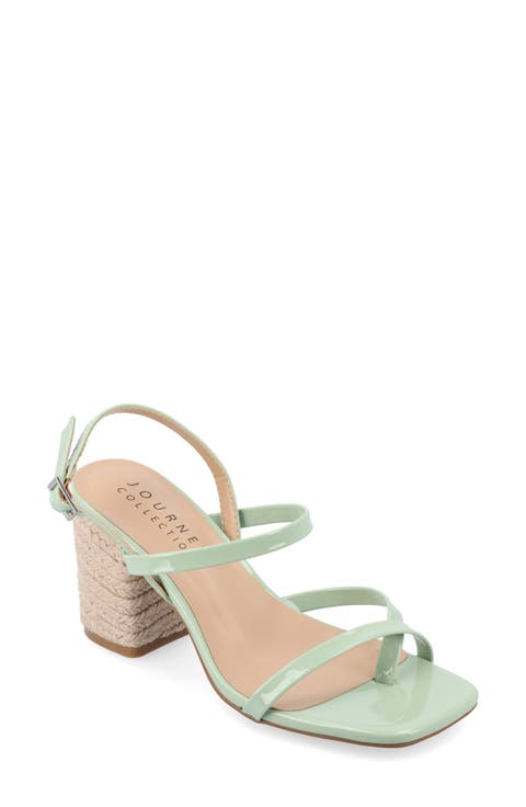 Olivina Jute Block Heel Slingback Sandal (Women)