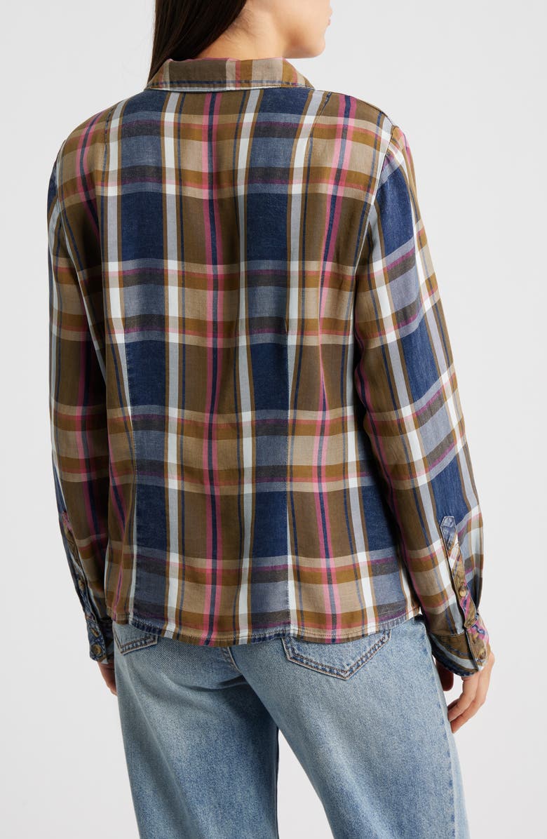 KUT from the Kloth Beatrix Button-Up Shirt, Alternate, color, Brown/ Camel