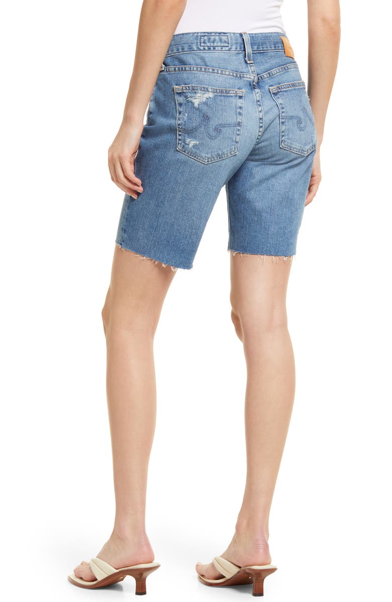 AG Nikki Raw Hem Denim Bermuda Shorts, Alternate, color, 20 Years Hotspo