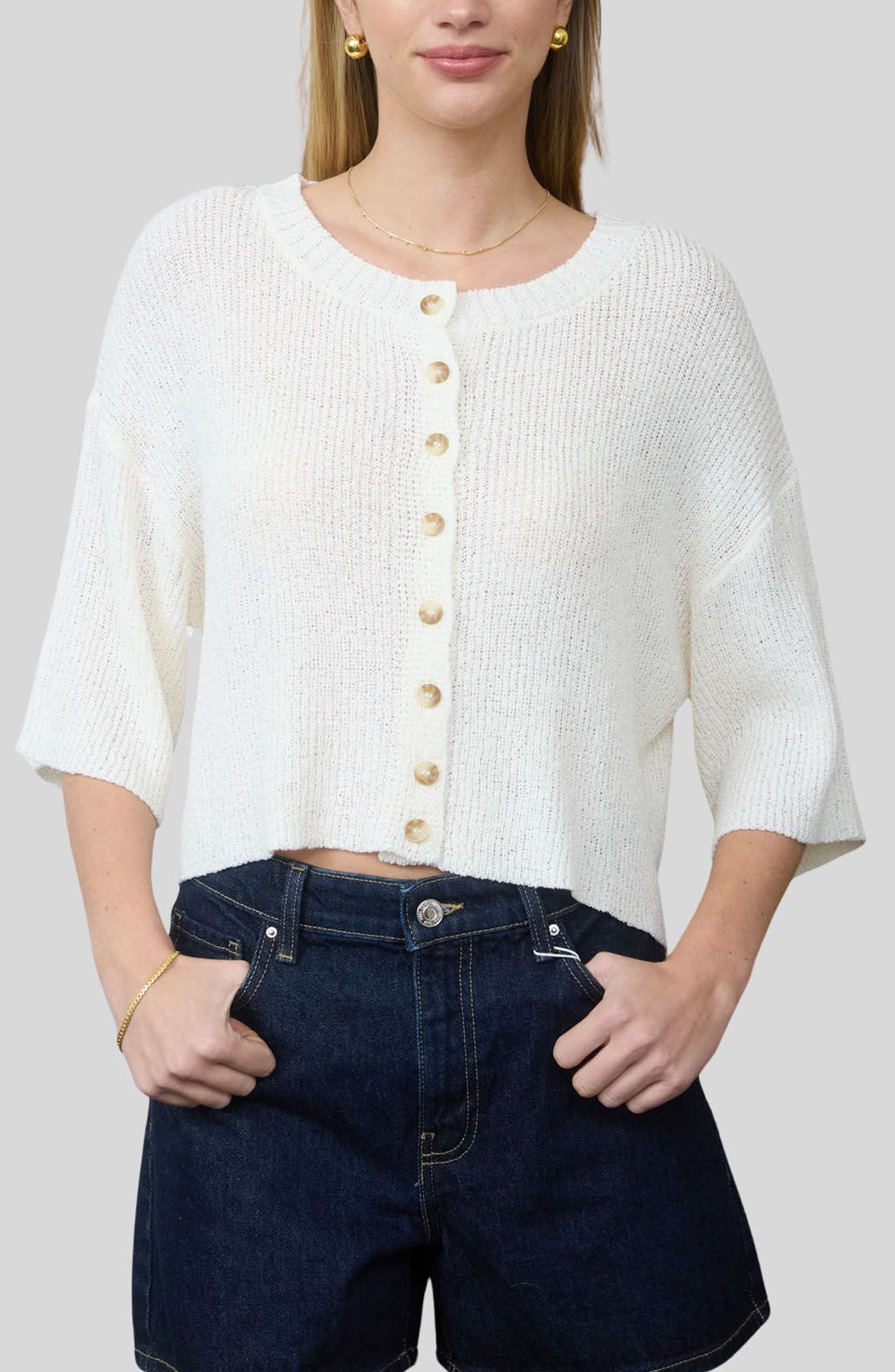 Three-Quarter Sleeve Cardigan - image 5