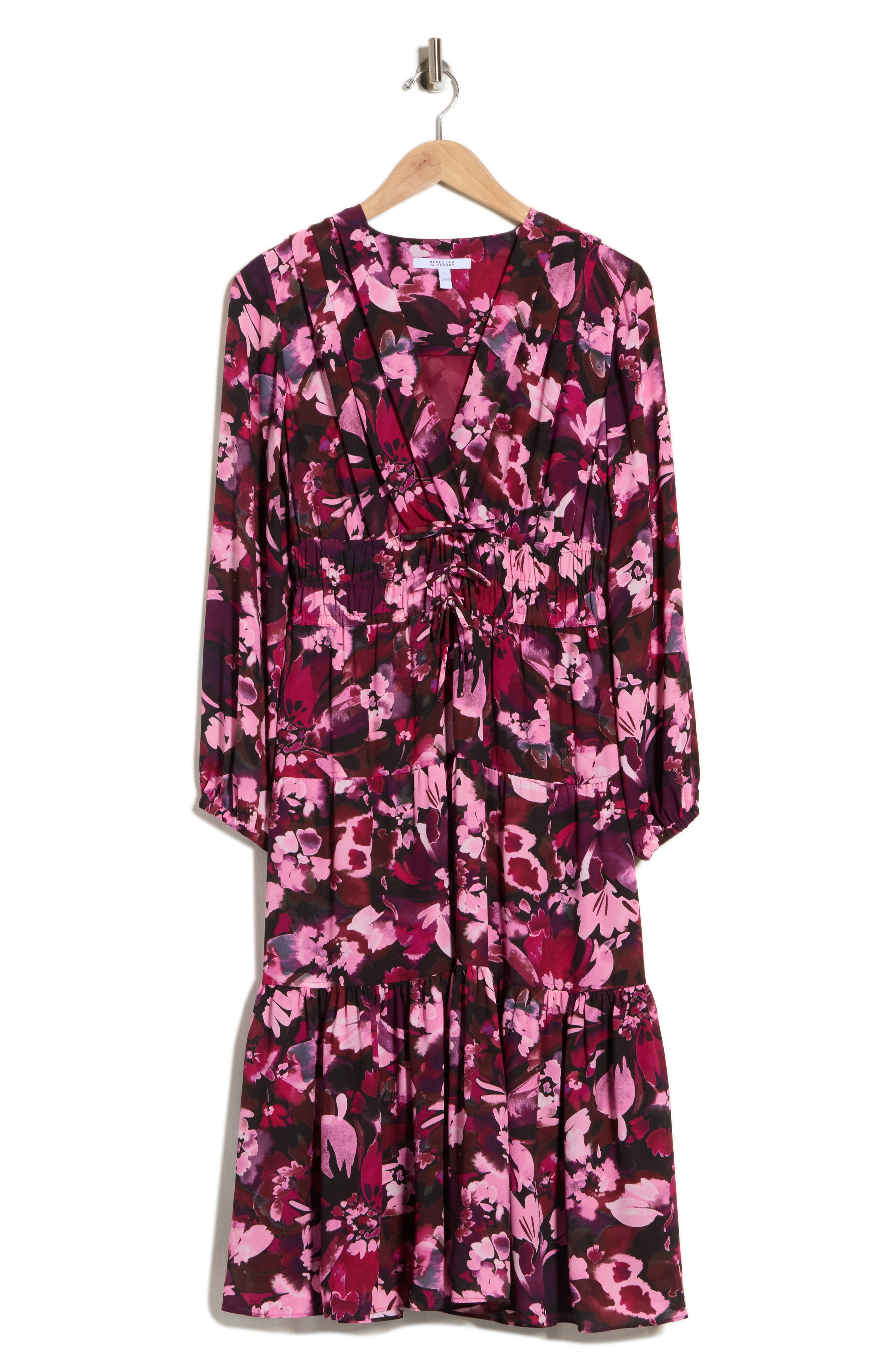 Elsa Printed Long Sleeve Midi Dress