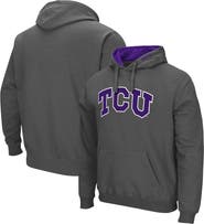 COLOSSEUM Men's Colosseum Charcoal TCU Horned Frogs Arch & Logo 3.0 Pullover Hoodie