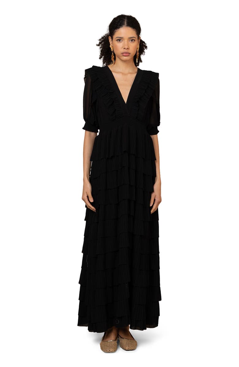 Hale Bob Aulelei Chiffon Solid Dress, Main, color,