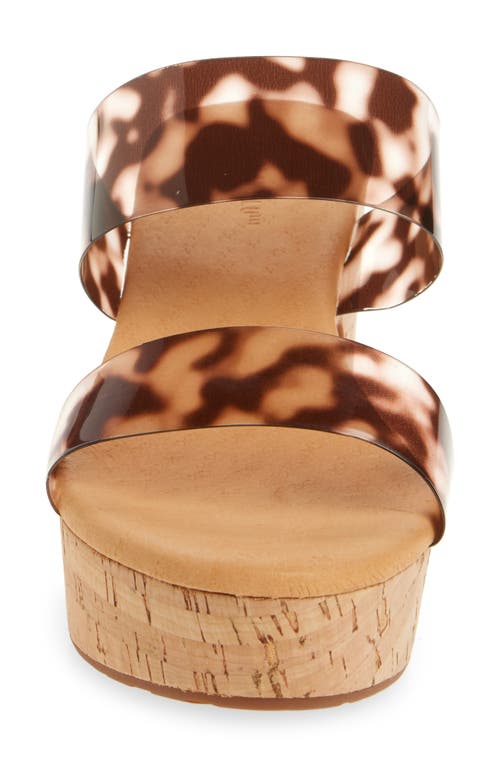 Chocolat Blu Valo Platform Sandal In Leopard Vinyl