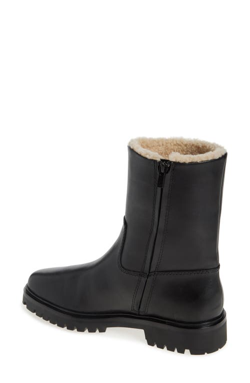 Loeffler Randall Damian Genuine Shearling Bootie In Black/cream