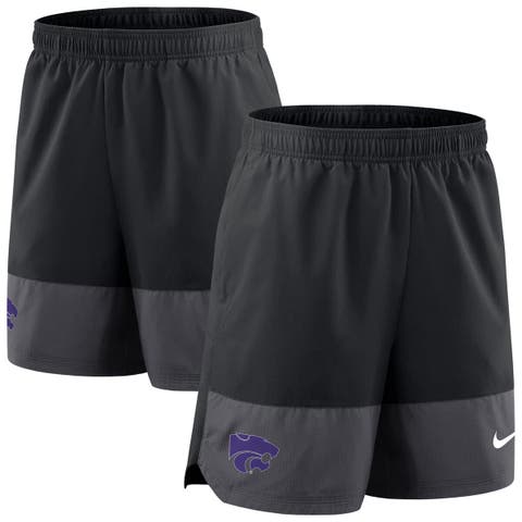 Men's Nike Black Kansas State Wildcats 2025 Sideline Performance Shorts