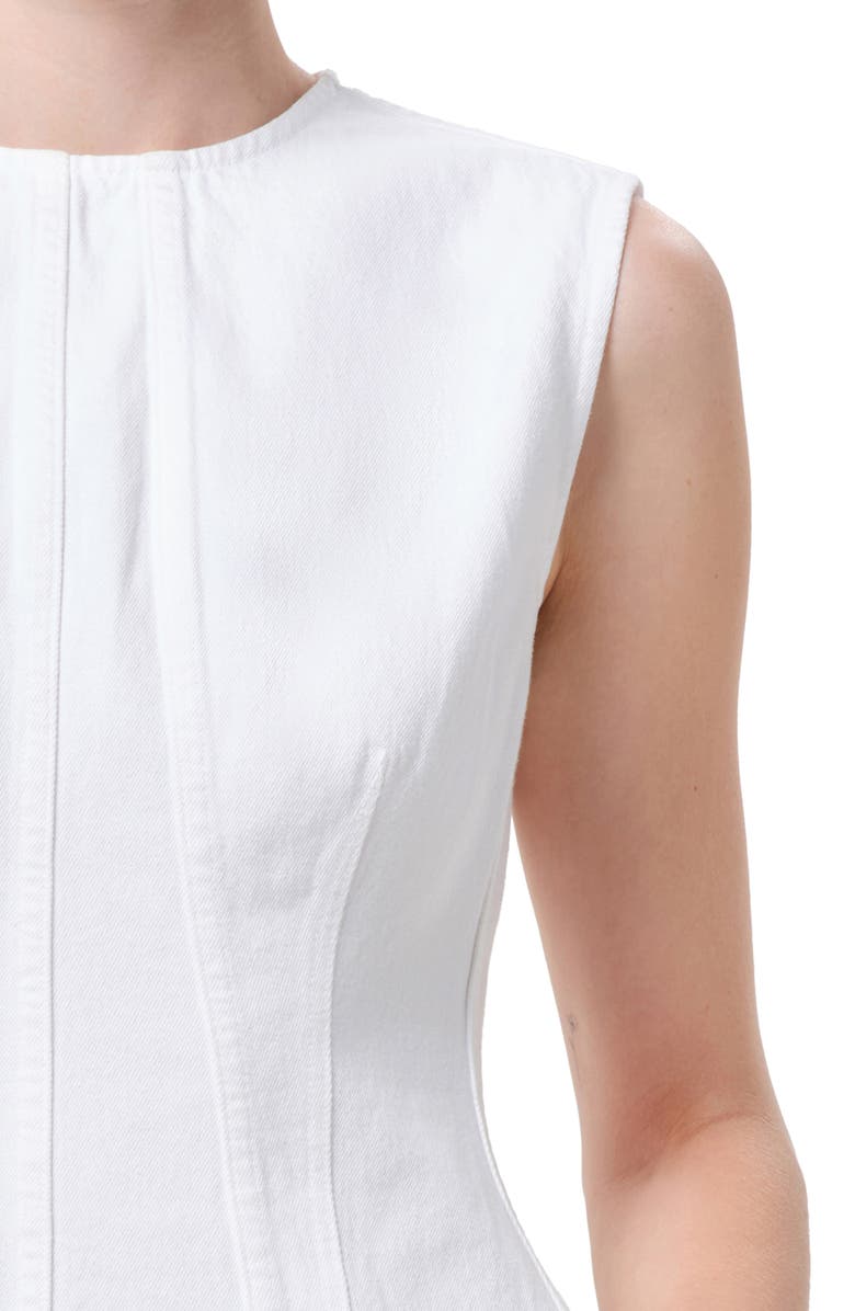 AGOLDE Corbin Denim Shell Top, Alternate, color, Marshmallow Clean White