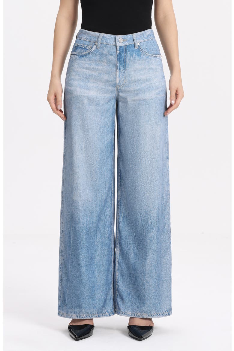 High Waist Wide Leg Jeans, Main, color, FLOWING CLOUDS