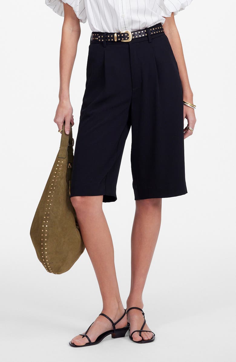 Madewell Slouchy Crepe Shorts, Main, color,