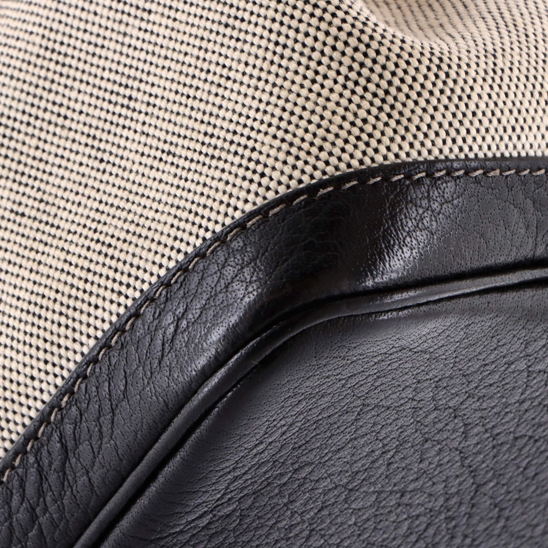 Pre-Owned Hermes Garden Party Tote Toile and Leather 36, Alternate, color, Noir