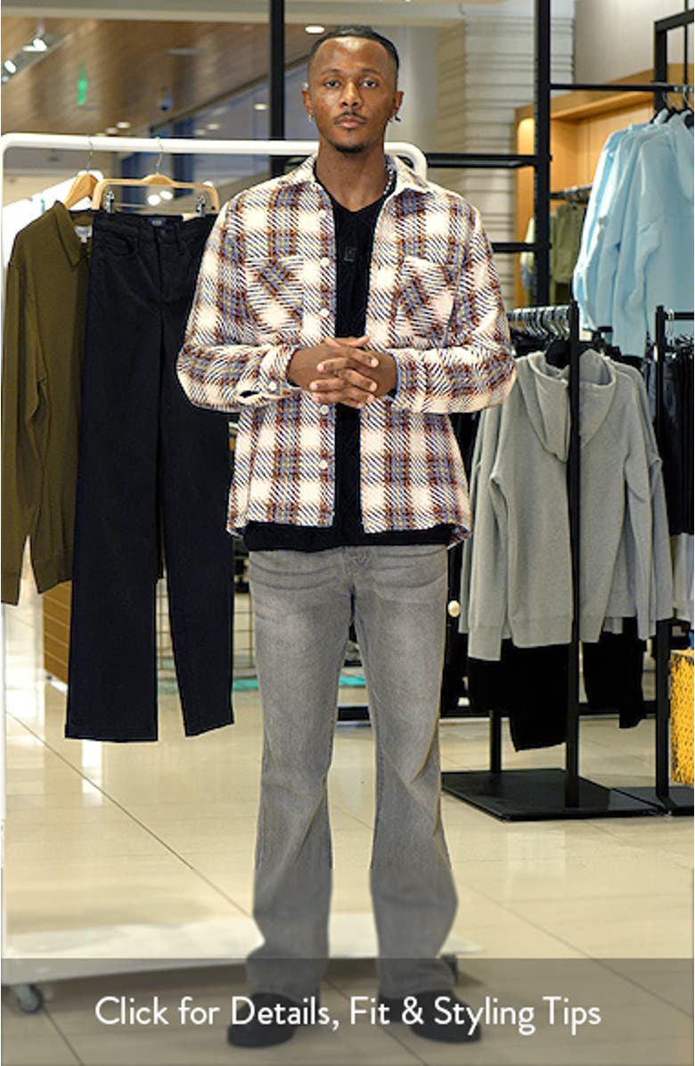 Whiting Hutton Plaid Cotton Blend Overshirt, sales video thumbnail