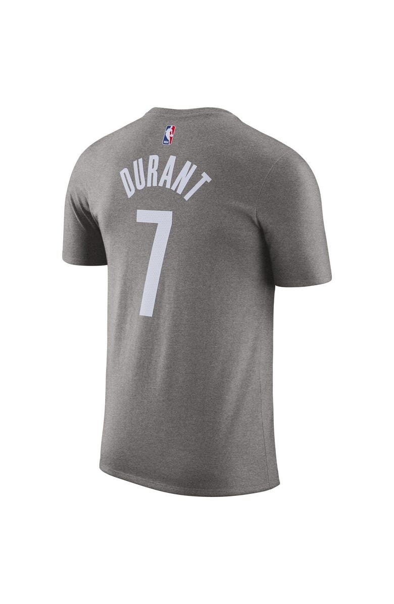 Jordan Brand Men's Jordan Brand Gray Brooklyn Nets 2020/21 Kevin Durant Statement Name & Number T-Shirt, Alternate, color,