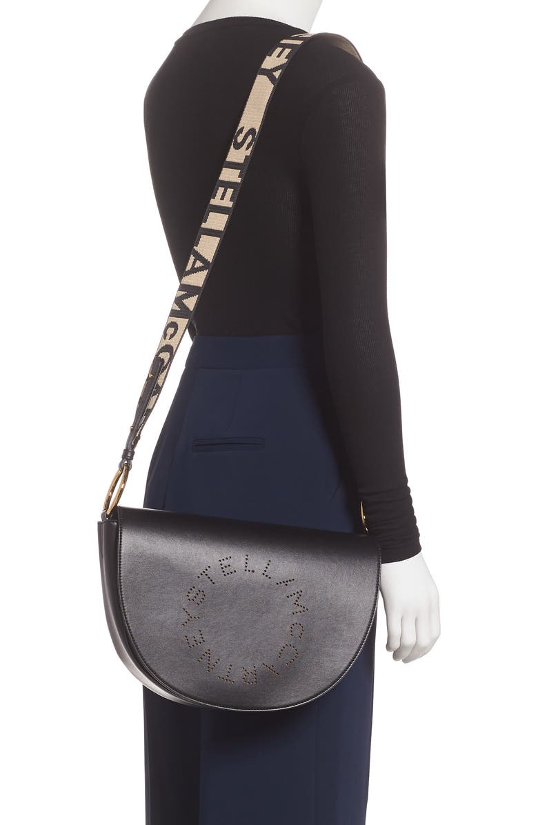 Stella McCartney Flap Faux Leather Shoulder Bag, Alternate, color,