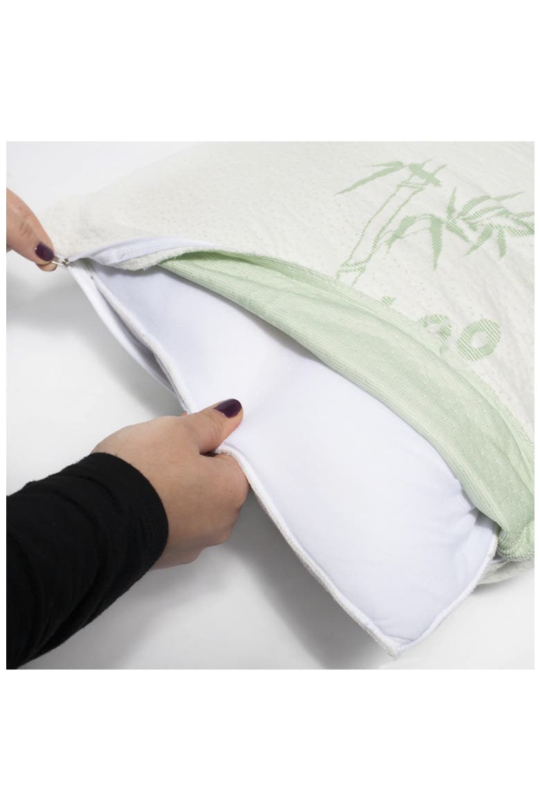 Memory Foam King Bed Pillow, Alternate, color, NATURAL