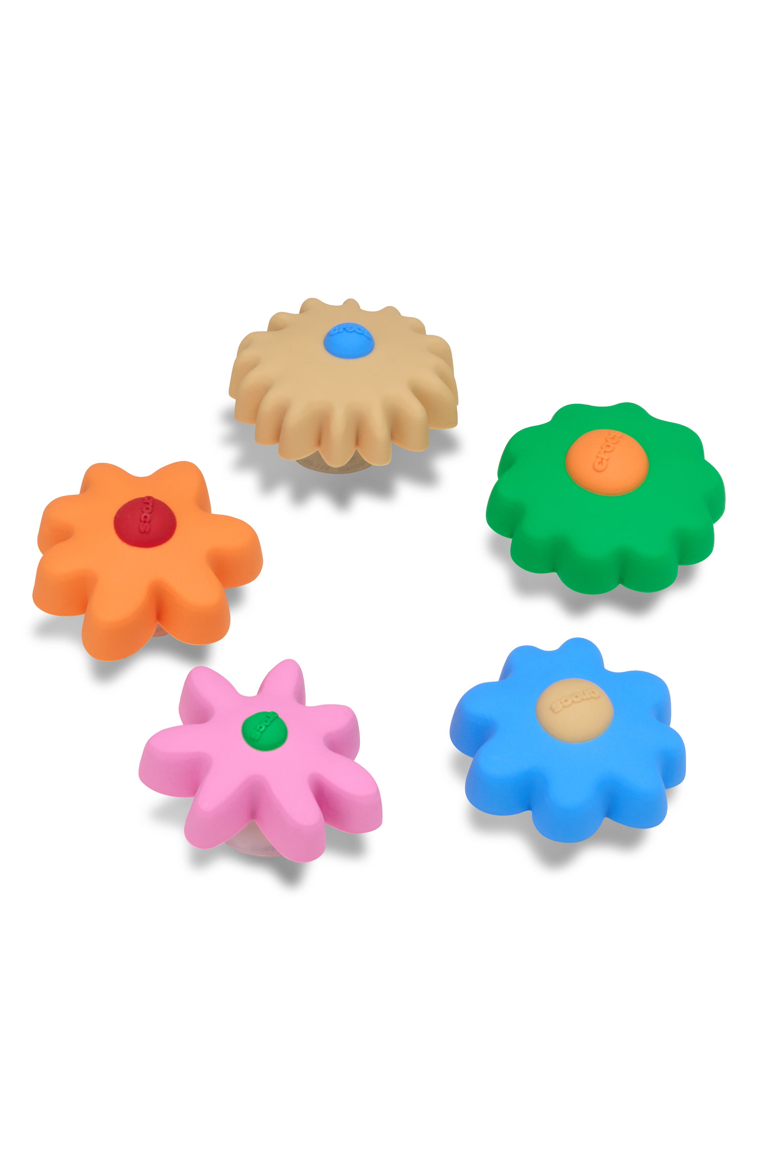 Assorted 5-Pack Groovy Garden Jibbitz™ Shoe Charms, Main, color, WHITE
