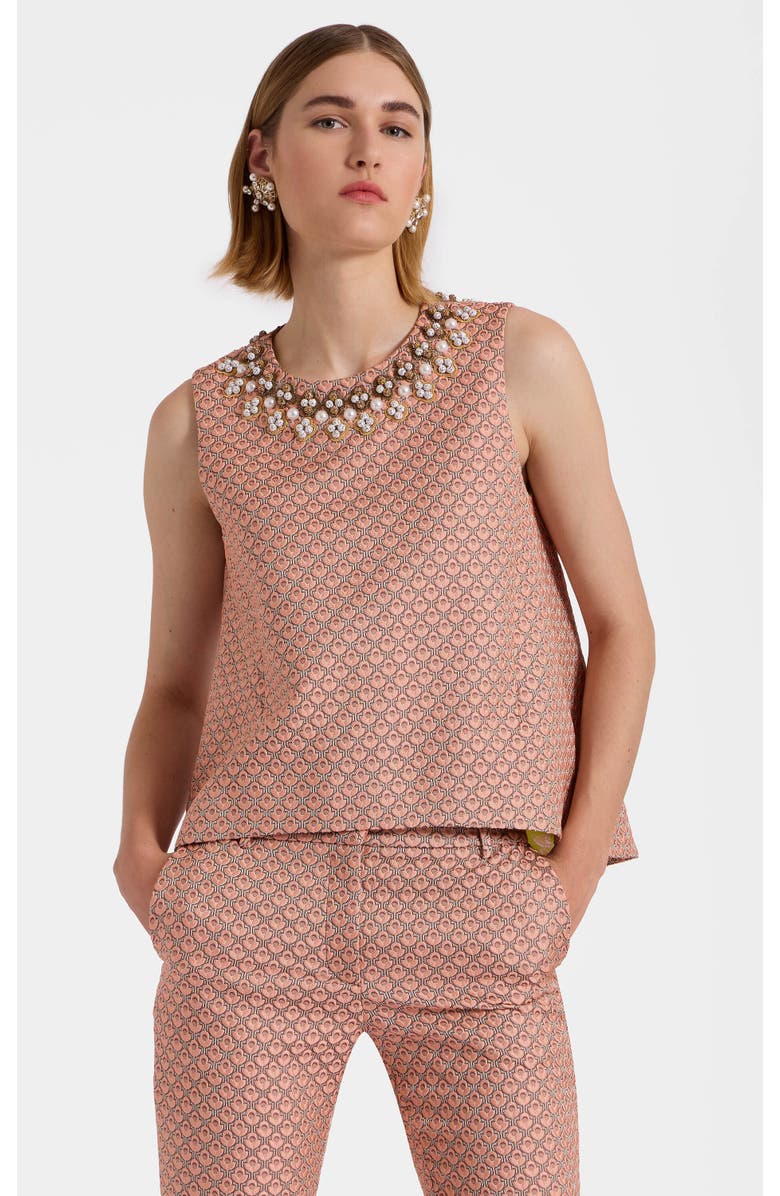 La DoubleJ La Scala Top Embroidered, Main, color, Tulip Jacquard Pale Pink