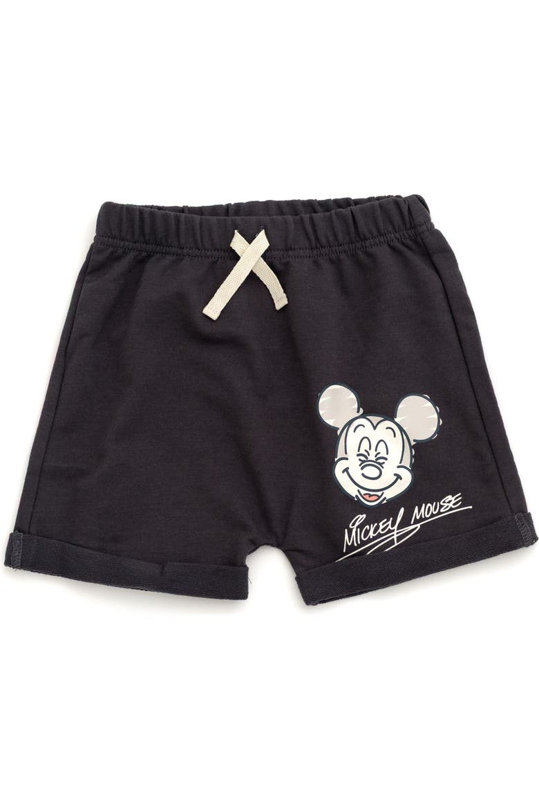 Mickey Mouse French Terry Hooded Tee and Shorts Set, Alternate, color, Mickey Dark Grey