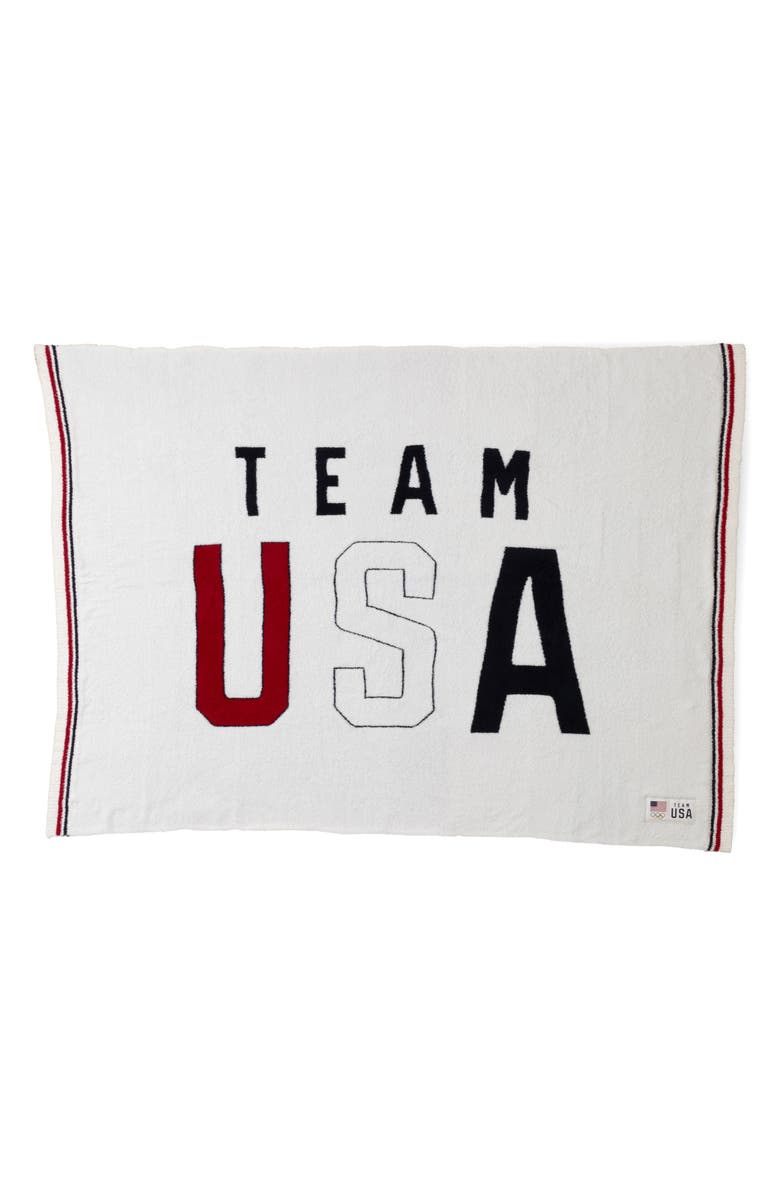 Barefoot Dreams<sup>®</sup> CozyChic<sup>®</sup> Team USA Throw Blanket, Main, color,