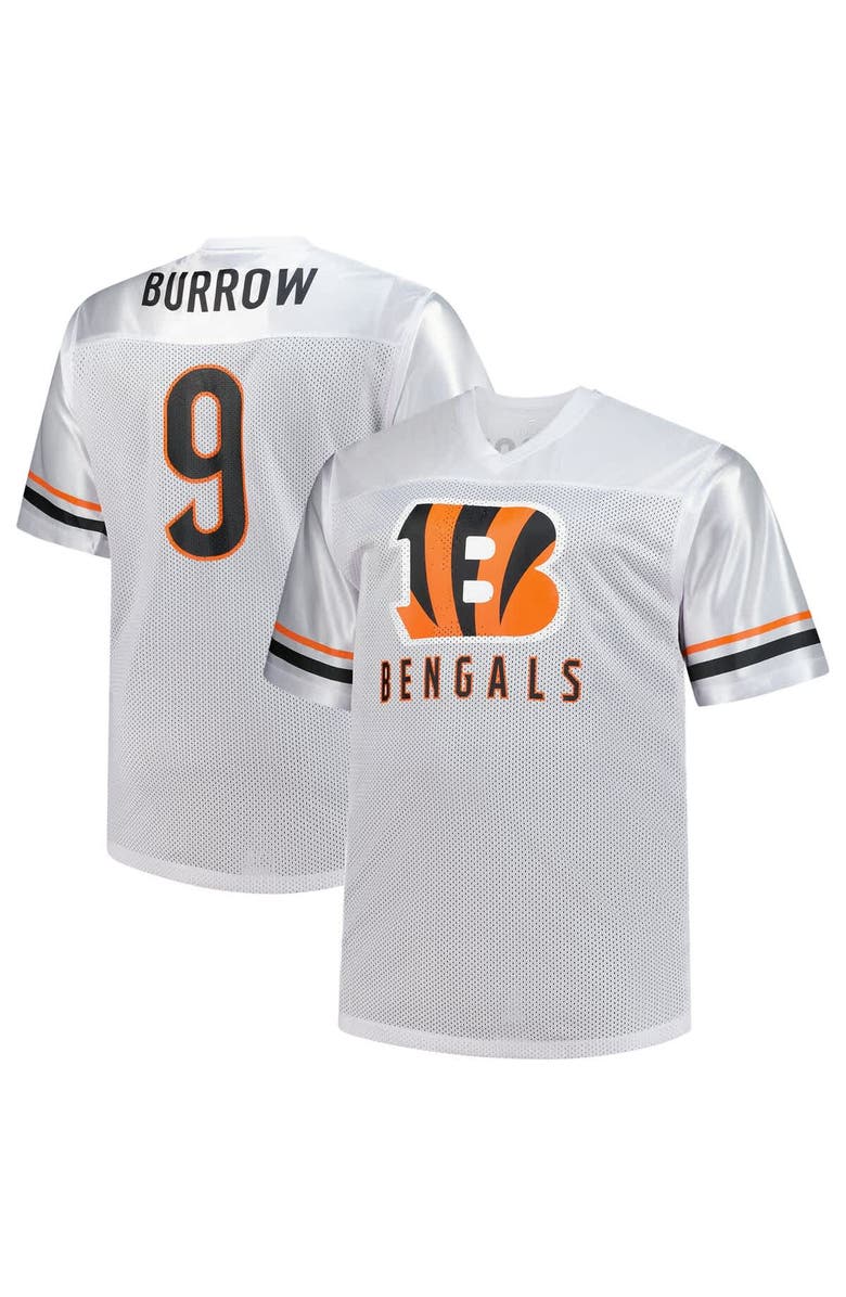 FANATICS Men's Fanatics Joe Burrow White Cincinnati Bengals Big & Tall V-Neck Fashion Jersey, Main, color, White