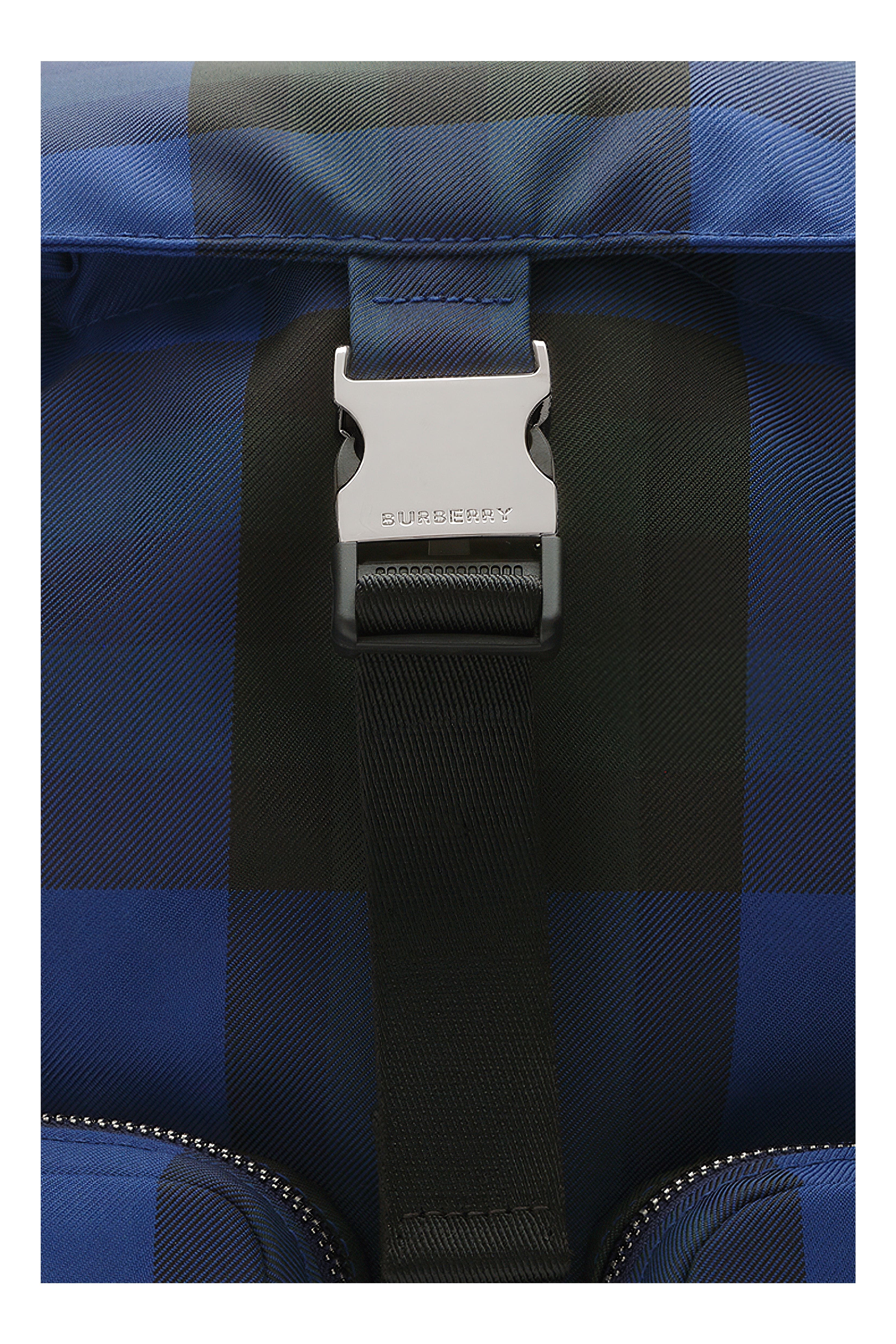Burberry Medium Check Backpack, Alternate, color, Knight Blue