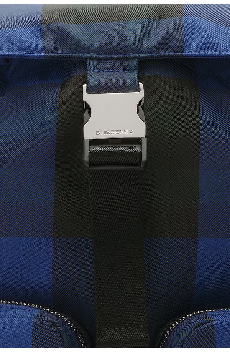 Burberry Medium Check Backpack, Alternate, color, Knight Blue