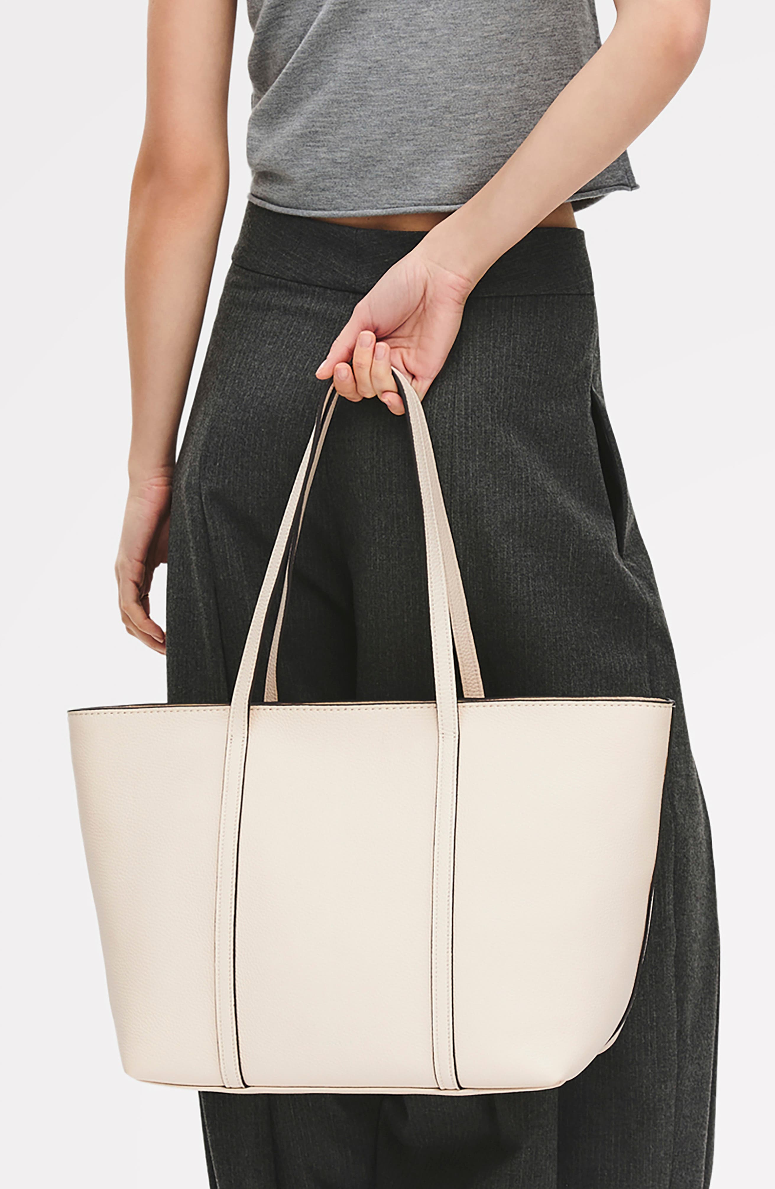The Weekly Large Open Top Leather Tote, Alternate, color, SALT