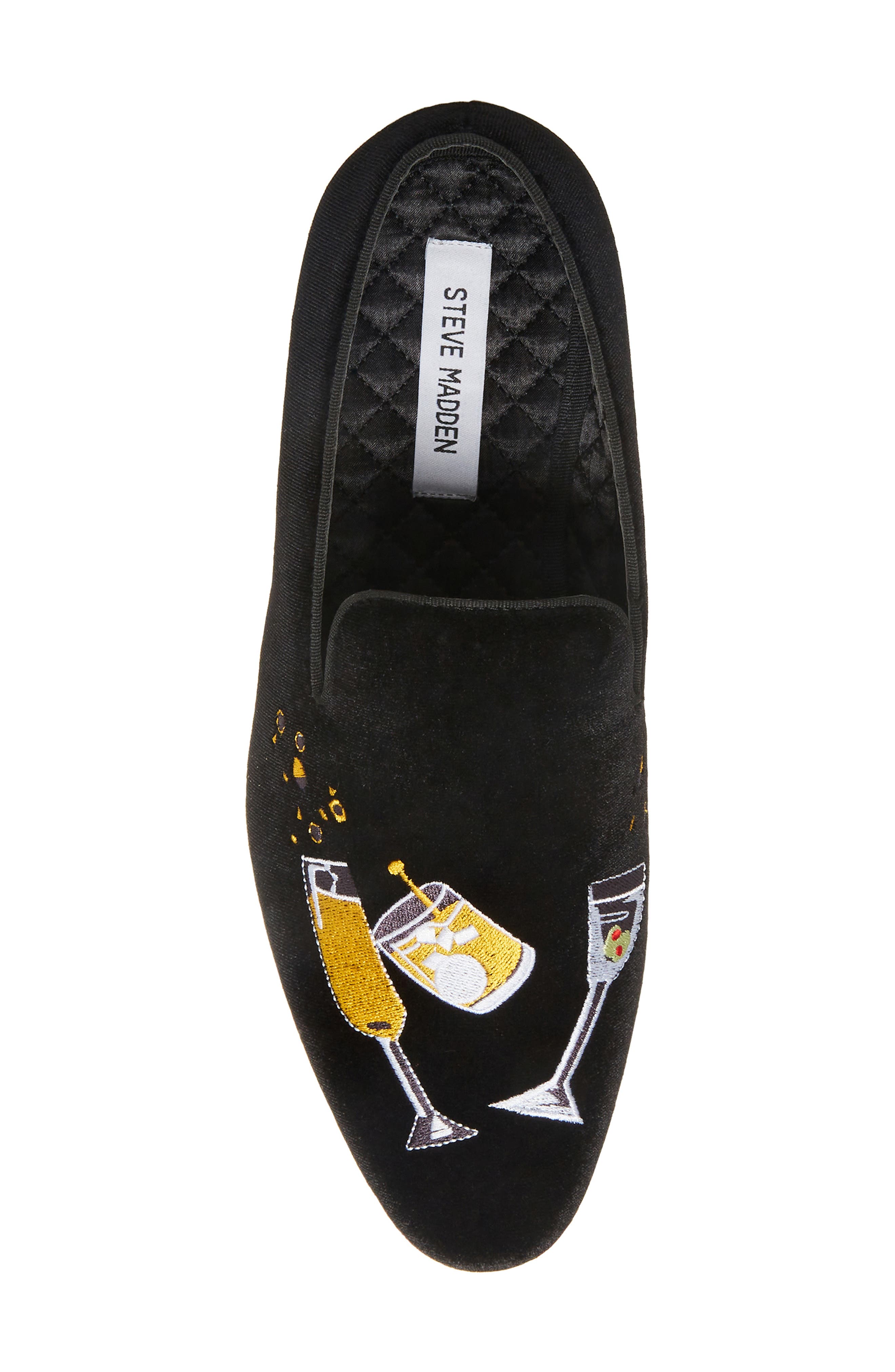 Steve Madden Lyndin Embroidered Smoking Slipper, Alternate, color, 